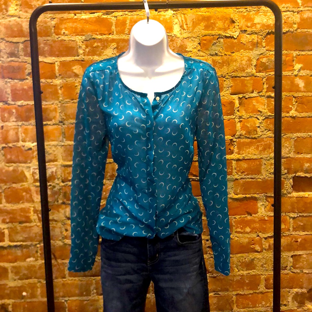 Teal Button Down